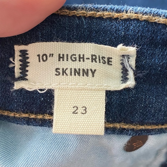 NWT Madewell 10” High Rise Skinny in Medium Dark Wash Women’s Size 23 - Picture 10 of 11
